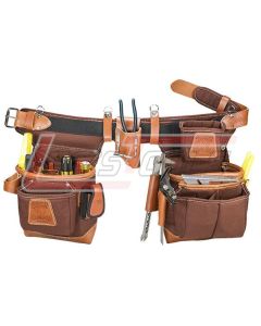 OCCIDENTAL LEATHER 9855LH Adjust-to-Fit™ Fat Lip™ Tool Bag Set - Cafe - Left