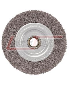 PEARL ABRASIVE CLBW612 6 x 5/8 x 5/8 BENCH WHEEL WIRE BRUSH TEMPERED WIRE - WIRE BRUSHES