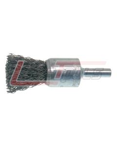 PEARL ABRASIVE CLCEB1S 1 x .014 x 1/4 CRIMPED END BRUSH STAINLESS WIRE - WIRE BRUSHES