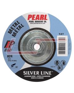 PEARL ABRASIVE DC9020TH 9 x 1/4 x 5/8-11 ALUMINUM OXIDE SILVER LINE™ TYPE 27 - DEPRESSED CENTER GRINDING WHEELS