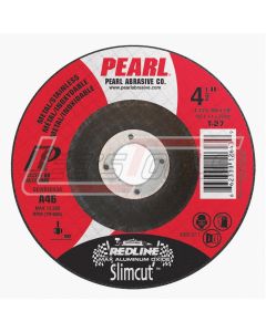 PEARL ABRASIVE DCRED50 5 x 1/4 x 7/8 ALUMINUM OXIDE REDLINE™ MAX A.O.™ TYPE 27 - DEPRESSED CENTER GRINDING WHEELS