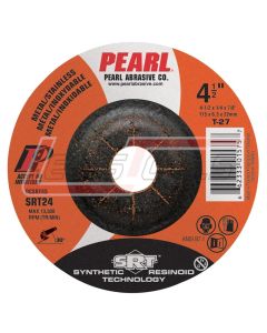 PEARL ABRASIVE DCSRT40 4 x 1/4 x 5/8 SRT™ TYPE 27 CONTAMINANT FREE - DEPRESSED CENTER GRINDING WHEELS