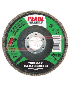 PEARL ABRASIVE MAX4540Z 4-1/2 x 7/8 ZIRCONIA TUFF MAX TYPE 27 - MAXIDISC™ - FLAP DISCS