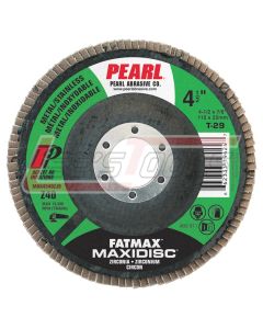 PEARL ABRASIVE MAX4580ZJ9 4-1/2 x 7/8 ZIRCONIA FAT MAX™ TYPE 29 - MAXIDISC™ - FLAP DISCS