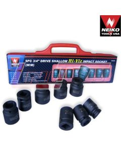 NEIKO TOOLS 02464A SKET  9PC 3/4" SW IMP MM H/V,
