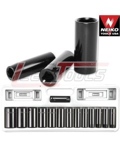 NEIKO TOOLS 02477A SKET 15PC 1/2" DP IMP SAE CrV