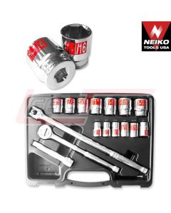 NEIKO TOOLS 02490A SKET 17PC 1/2" SAE CrV,COLOR R
