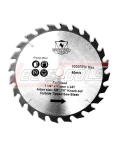 NEIKO TOOLS 10779B BLADE SAW-WOOD H/D 7-1/4", 24T