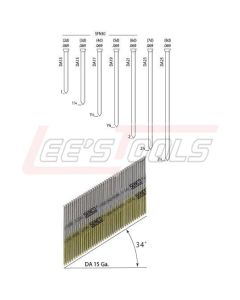 SENCO DA21EABN SENCO 15 Ga. 34° Angled Strip Finish Nails