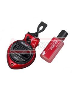 TAJIMA CR201R-PR Chalk-Rite® II Extra Bold, 1 mm chalk snap-line, black Snap Line Dye, metallic red - Blister-Card