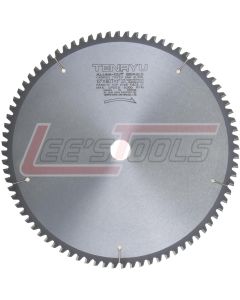 TENRYU AC-30580DN 12" 80T 1" ARBOR TCG GRIND CARBIDE BLADE -5 RAKE 0.094 KERF 5000 RPM NON-FERROUS MITER SAWS MACHINE