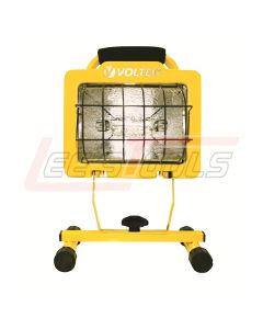 VOLTEC 08-00610 250 Watt Single Halogen Work Light w/Clamp, Hook & Stake Option