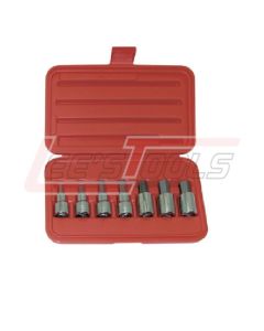 WRIGHT 405 1/2" Dr., 7 Pc. Hex Bit Socket Set
