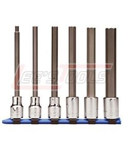 WRIGHT 454 1/2" Dr., 6 Pc. Metric Long Hex Socket Set