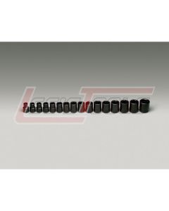 WRIGHT 466 1/2" Dr., 16 Pc. Impact Metric Socket Socket Set 10mm - 27mm, 6 Pt. Std.