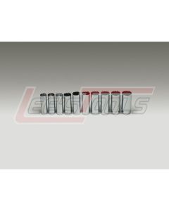 WRIGHT 473 1/2" Dr., 10 Pc. 12 Pt. Deep Metric Socket Set