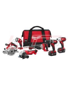 MILWAUKEE 2696-26 M18™ COMBO HD/1/4 HEX IMP DR/CIRC/SWZL/GRINDR/LGT/2 BAT