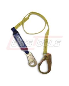 FALLTECH 82563 ViewPack - 6' - Single Leg with 1 Snap Hook and 1 Rebar Hook - Shock Absorbing Lanyards