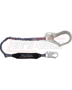 FALLTECH 8256EL3 ViewPack - 6' - 6' Single Leg Elastic with 1 Snap and 1 Rebar Hook - Shock Absorbing Lanyards - Quic