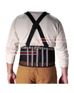 PIP 290-440XL BACK SUPPORT BELT, X-LARGE, NYLON MESH FABRIC, BLACK, 9" BELT WIDTH, ELASTIC BACK PANEL W/ 5 BACK ST
