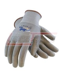 PIP 33-GT125/S G-TEK TOUCH, GRAY POLYURETHANE COATED PALM & FINGERS ON GRAY SEAMLESS KNIT POLYESTER, STATIC WIRED T