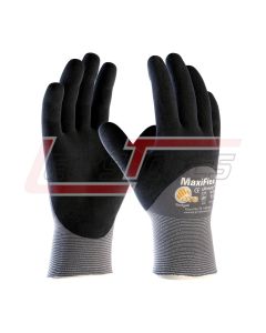PIP 34-875/L G-TEK MAXIFLEX ULTIMATE, BLACK MICRO-FOAM NITRILE COATED PALM, FULL FINGER & KNUCKLES, GRAY SEAMLESS