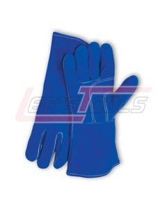 PIP 73-7007 WELDERS' GLOVES, BLUE BISON, SELECT SHOULDER GRADE WITH COTTON LINING, BLUE COLOR, REINFORCED THUMB