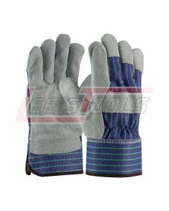PIP 82-7563/L "A/B" Grade Shoulder Split Cowhide Leather Double Palm Glove with Fabric Back - Extended Wear