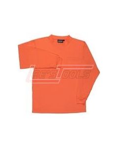 ERB SAFETY 61793 9602 Orange - 2X-Large - Non-ANSI T-Shirt Long Sleeve Hi-Viz Orange