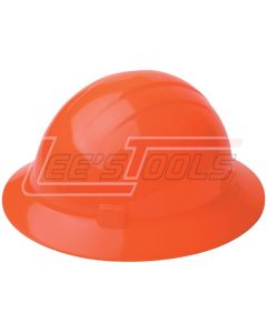 ERB SAFETY 19225 Hi-Viz Orange - Americana® Mega Ratchet® Full Brim - HAT STYLE: 4-POINT NYLON SUSPENSION WITH RATCHE