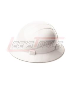 ERB SAFETY 19221 White - Americana® Mega Ratchet® Full Brim - HAT STYLE: 4-POINT NYLON SUSPENSION WITH RATCHET ADJUST