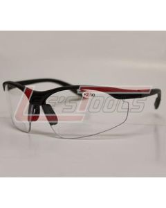 PIP 250-25-0020 MAG READERS EYEWEAR, READING MAGNIFIER, CORRECTIVE BIFOCAL +2.00 DIOPTER, CLEAR POLYCARBONATE LENS,
