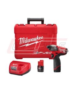 MILWAUKEE 2453-22 M12™ FUEL™ 1/4 HEX IMPACT DRIVER KIT W/2 BAT