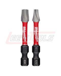 MILWAUKEE 48-32-4443 SHOCKWAVE™ 2" POWER BIT ECX 2PC COMBO (#1, #2)