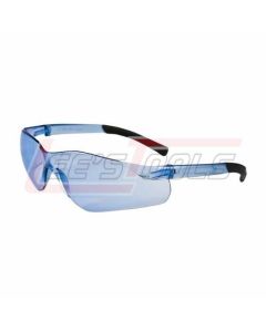 PIP 250-06-5503 ZENON Z13 EYEWEAR, LIGHT BLUE POLYCARBONATE LENS, ANTI-SCRATCH, LIGHT BLUE TEMPLES W/ RUBBER TIPS, M