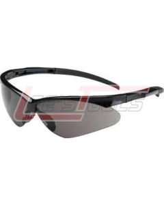 PIP 250-28-0001 ADVERSARY EYEWEAR, GRAY POLYCARBONATE LENS, ANTI-SCRATCH, SEMI-RIMLESS BLACK FRAME, RUBBER TEMPLE TI