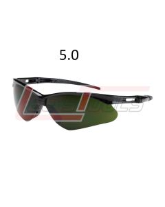 PIP 250-AN-10119 ANSER EYEWEAR, IR FILTER SHADE 5.0 POLYCARBONATE LENS, ANTI-SCRATCH, BLACK FRAME, RADIUSED TEMPLES W