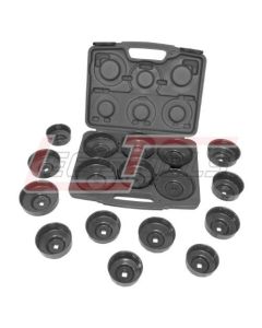 LISLE 61500 H.D. End Cap Wrench Set, 17 pc.