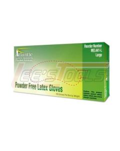 ATLANTIC SAFETY MEL-L 100 Large White Latex Powder Free