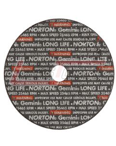 NORTON 66243510648 3 x 1/16 x 3/8 Type 01 Straight Wheels D Sides Reinforced - Good Norton Gemini Long Life