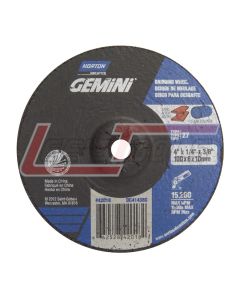 NORTON 66252842018 4 x 1/4 x 3/8 Type 27 Depressed Center Wheels - Good Norton Gemini Mini Disc