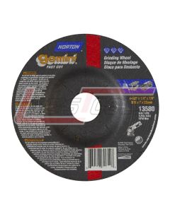 NORTON 66252843584 4-1/2 x 1/4 x 7/8 Type 27 Depressed Center Wheels - Good Norton Gemini Fastcut