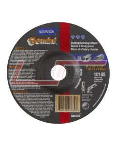 NORTON 66252801864 6 x 1/8 x 7/8 Type 27 Depressed Center Wheels - Good Norton Gemini Disc