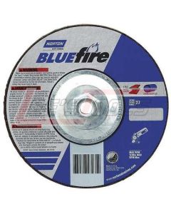 NORTON 66252843233 7 x 1/8 x 5/8-11 Type 27 Depressed Center Wheels - Better Norton BlueFire