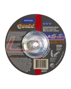 NORTON 66252939259 7 x 1/8 x 5/8-11 Type 27 Depressed Center Wheels - Good Norton Gemini Disc