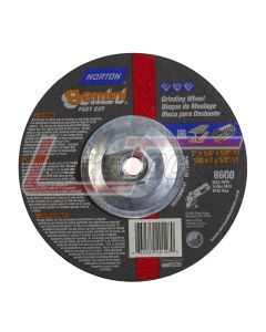 NORTON 66252940147 7 x 1/4 x 5/8-11 Type 27 Depressed Center Wheels - Good Norton Gemini Fastcut Disc