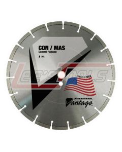 DIAMOND VANTAGE 1412ELY1-2 14" x .125" x 1/20mm Conc/Mas, Laser Welded, Segmented Blade (USA)