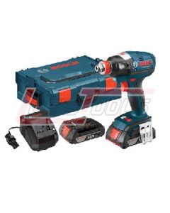 BOSCH IDH182-02L 18V Brushless Socket Ready Impact Driver w/ (2) SlimPack Batteries (2.0Ah) w/ L-Boxx 2