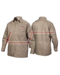 LINCOLN ELECTRIC K3382-L Khaki FR Welding Shirt - K3382-L