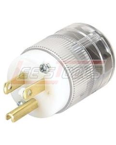 MARINCO 5266L 15A 125V STR BL NEMA 5-15P MALE WITH LIGHT